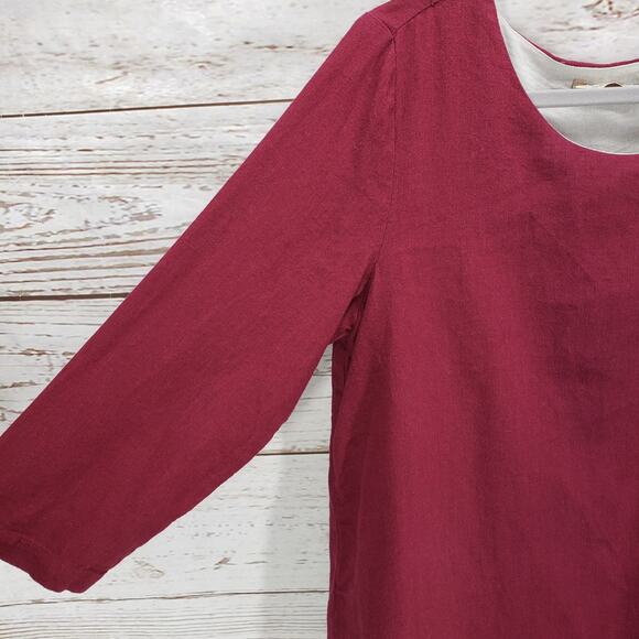 Soft Surroundings Women's Linen Blend Asymmetrical Tunic Top Size XS - Picture 4 of 12